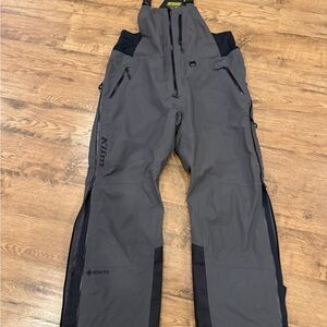 Klim Men's SNOWMOBILE Black and Gray Bibs